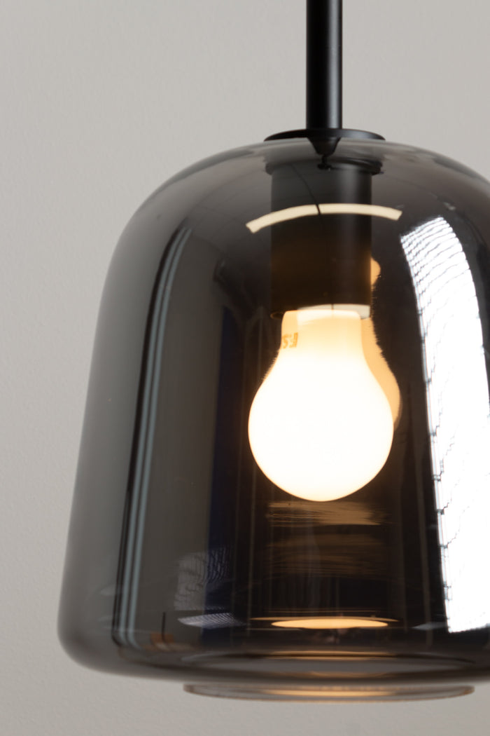 smoked grey finish glass shade