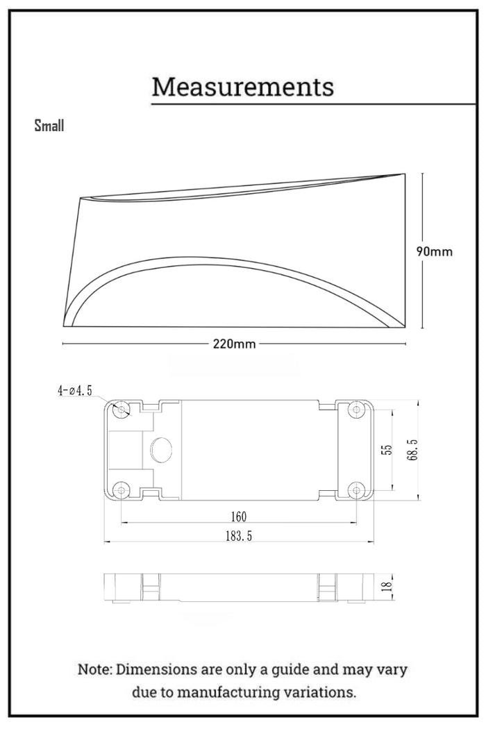 Shorehaven Exterior CCT LED Up/Down Wall Light