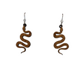 Snake with Crystal Accent Earrings