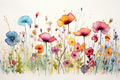 Soft Precious Watercolor Flowers  Paint by Numbers Kit