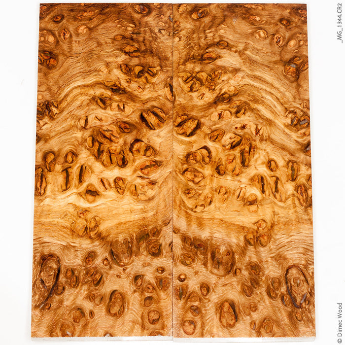 Stabilized wood oak burl panels