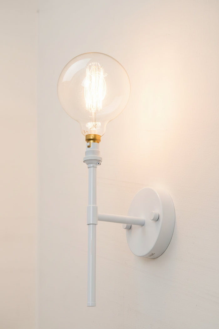 bulb on and reflects off wall