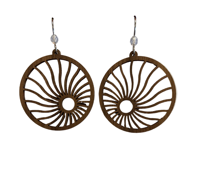 Sun with Crystal Accent Earrings