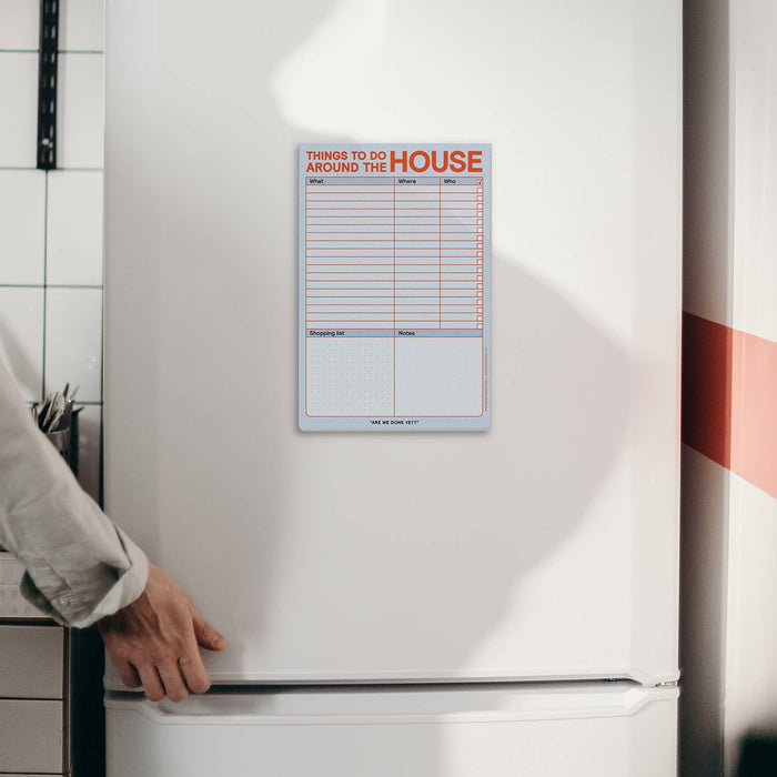 Things to Do Around the House Notepad with Magnet