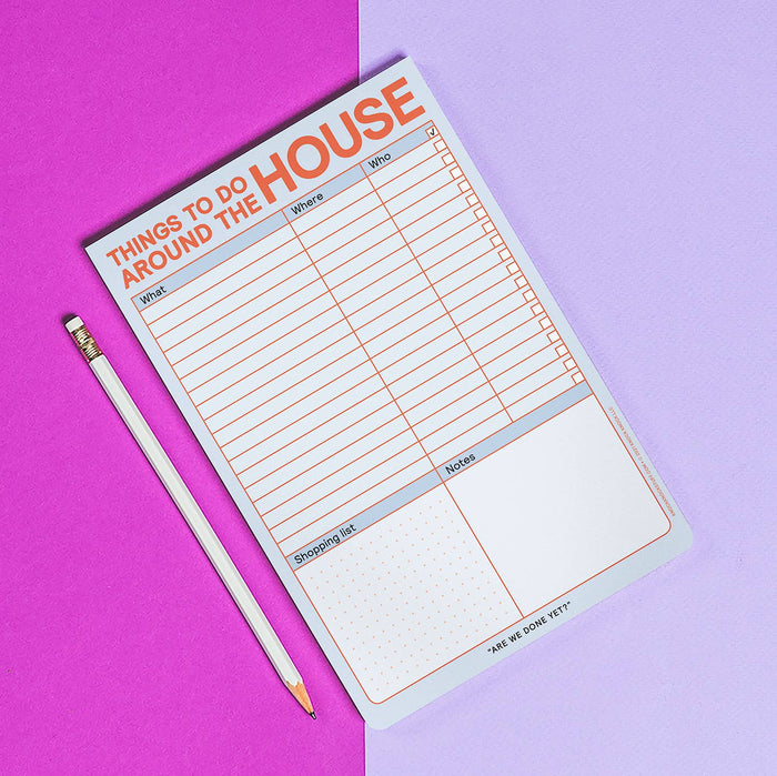 Things to Do Around the House Notepad with Magnet