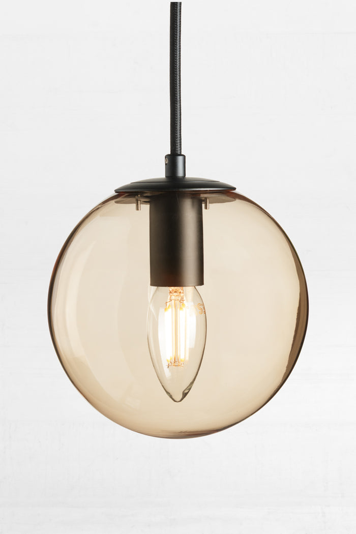 Tully  Glass Pendant Light amber shade