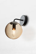 Tully Glass Wall Light amber shade