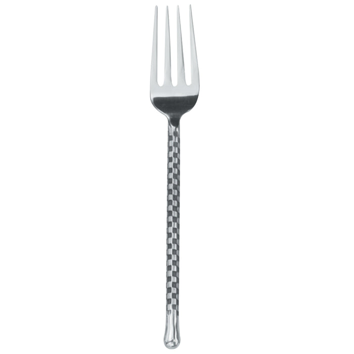 Walco CHAR06 Charred 7 5/8" 18/10 Stainless Steel Extra Heavy Weight Salad Fork - 12/Pack