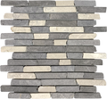 White Gray Broken Brick Marble Interlock
