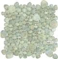 White Japanese Pebbles Glass Interlocking