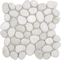 White Rect Matte Pebble Interlock
