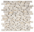 White Stacked Brick Marble Interlocking
