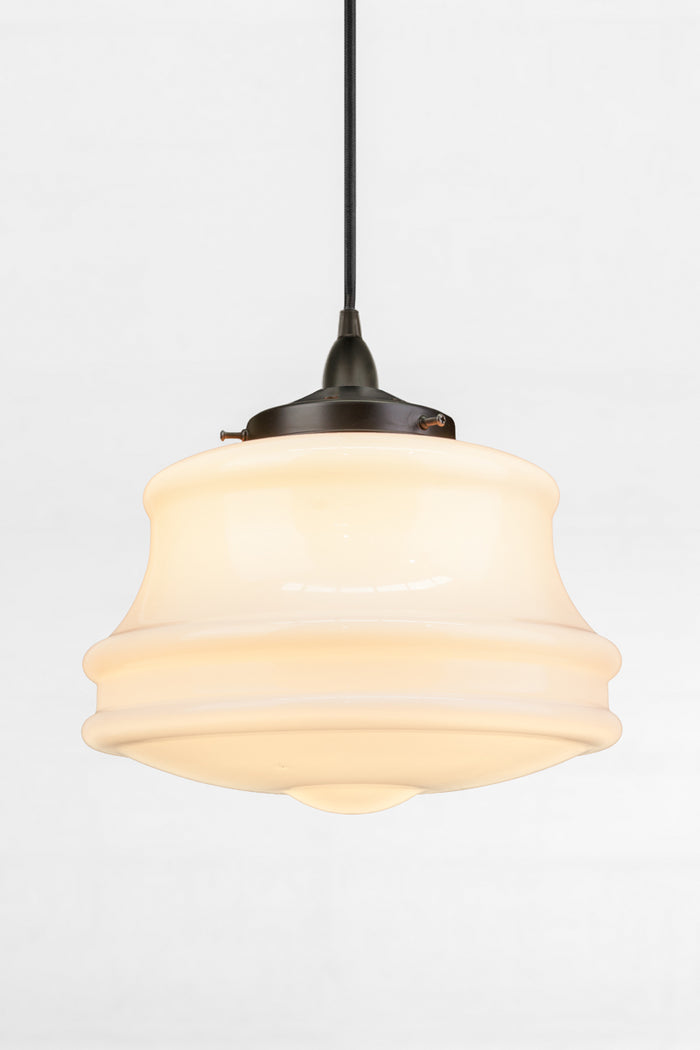 Classic glass light shade that is versatile among a multitude of different decor styles