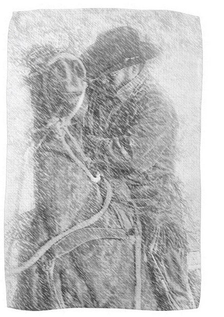 Winter Cowboy Kitchen Towel