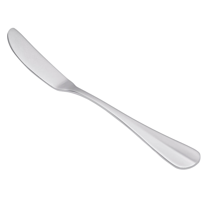 World Tableware 213 053 Baguette 6 5/8" 18/0 Stainless Steel Heavy Weight Flat Handle Butter Knife / Spreader - 12/Pack