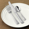 World Tableware 774 5501 Geneva 10" 18/8 Stainless Steel Extra Heavy Weight Dinner Knife with Solid Handle - 12/Pack