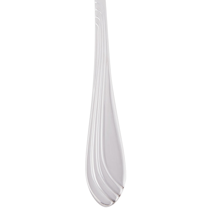 World Tableware 980 002 Neptune 7 1/8" 18/8 Stainless Steel Extra Heavy Weight Dessert Spoon - 12/Pack