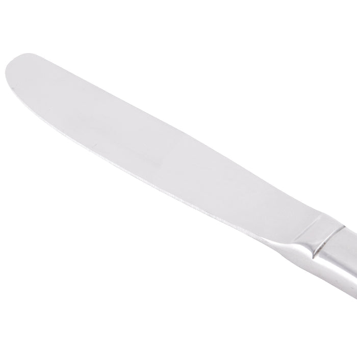 World Tableware 988 554 Zephyr 7 1/4" 18/8 Stainless Steel Extra Heavy Weight Bread and Butter Knife - 12/Pack
